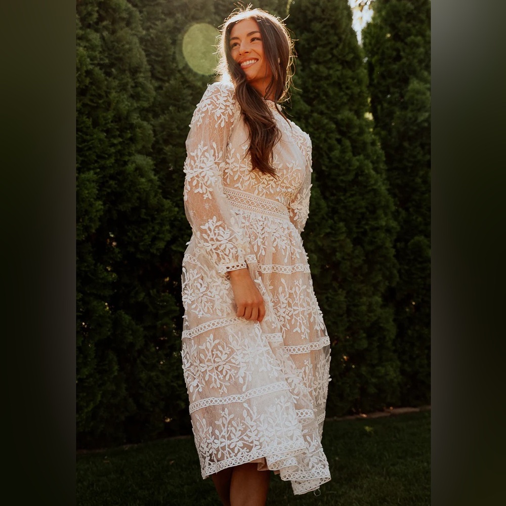 Ivy City Co Sicily Dress 3x Champagne Lining